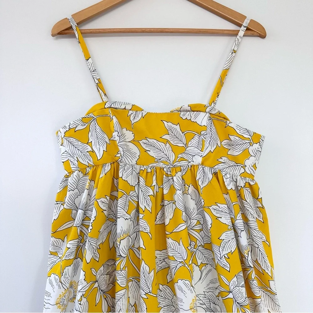 NEW Zara Yellow Summer Midi Dress w/ spaghetti straps - Picture 4 of 12
